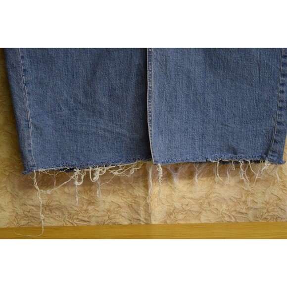 Universal Thread Womens Sz 14 Denim Cotton Skirt Maxi Long Cut Off Stretch EUC - Picture 4 of 10